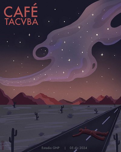 Café Tacvba anniversary posters art design digital illustration gig poster graphic design illustration poster design vector