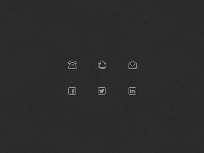 Itty-Bitty Glyphs e mail facebook fax glyphs icons linkedin lundegaard phone social network twitter