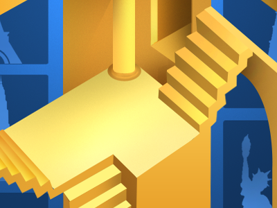 Monumental - iphone app app escher iphone stairs