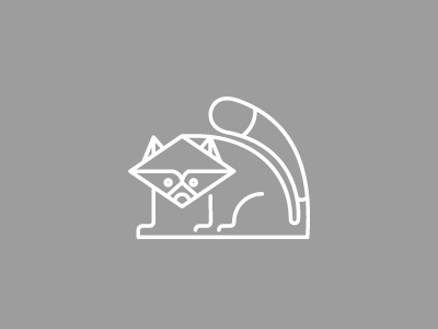 Raccoon pictogram raccoon symbol