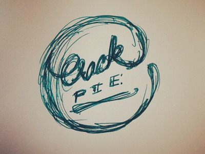 Crack Pie handdrawn typography