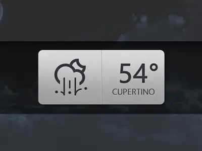 Metal Weather Pop-Up city climacon concepts lion metal osx pop up temperature texture ui ux weather