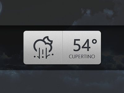 Metal Weather Pop-Up city climacon concepts lion metal osx pop up temperature texture ui ux weather