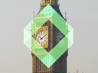 Concept 3 big ben geometric shapes green