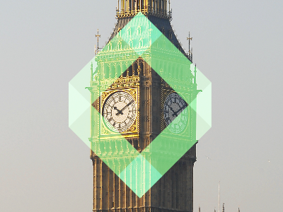 Concept 3 big ben geometric shapes green