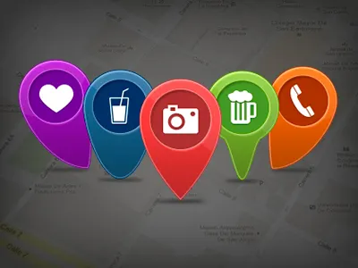 Map Pins Kit clean colors kit location map pin pins