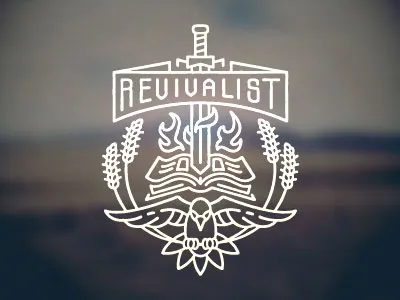 Revivalist bible bird book dove emblem icon illustration line art logo ministries revivalist sword wheat