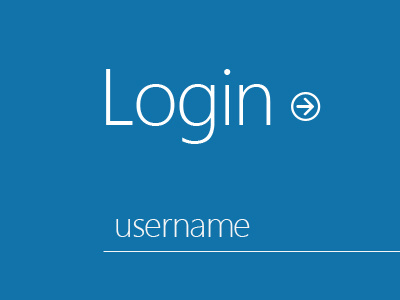 Metro Login blue metro minimal ui white windows 8