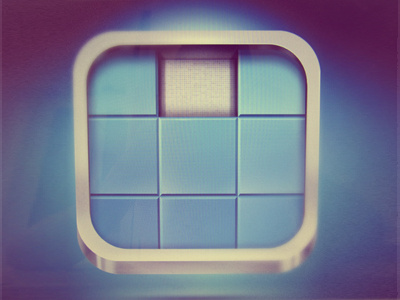 Puzzlegram Icon blue icon ios iphone metall puzzle silver texture