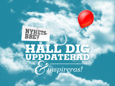 Newsletter banner balloon illustration newsletter type