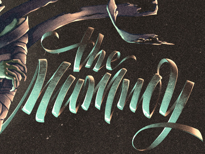 The Mummy illustration lettering the mummy