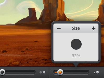 Size drawing ipad popover slider