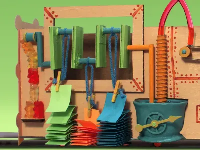 Machines gummi bears miniature model