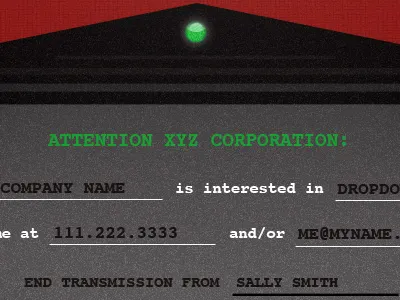 Contact Form dark form noise
