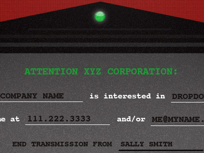 Contact Form dark form noise