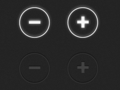 + / - buttons dark grey interface minus plus texture ui