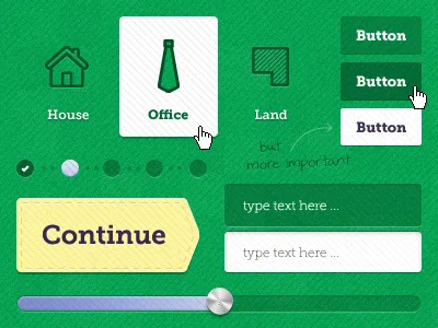 UI Kit button icon input interface kit progress slider steps ui user