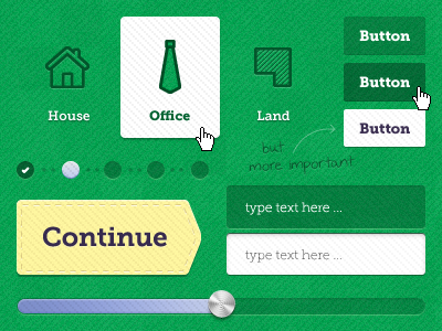 UI Kit button icon input interface kit progress slider steps ui user