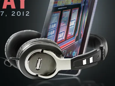 Reflection headphones lighting reflection slots tablet