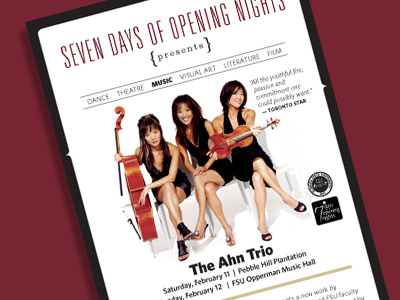 Part of a series of ads for Arts Festival ad classical festival music
