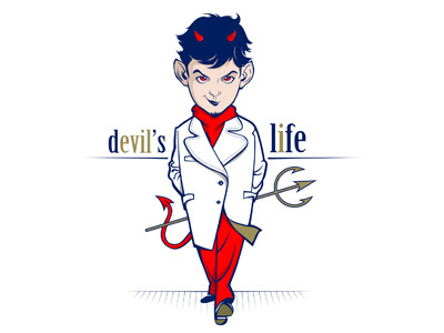 Cartoon Devil Character beauty cartoon character child comic cute demon devil evil face fantasy fun halloween hell horn horror human kid little male men monster people person satan scary smile tail walk young