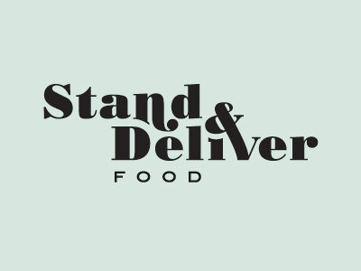 Stand And Deliver Logo mockup 1 bodoni branding font food food truck foodtruck logo type