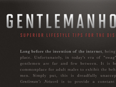 Working on Typography body copy brown burnt orange desaturation gentleman gentlemen headings leading line spacing orange text typography