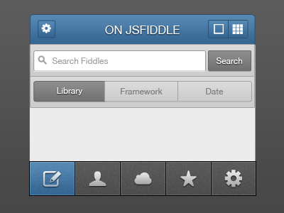 Fiddles v0.85 UI app client design fiddle fiddles ios iphone js mockup ui