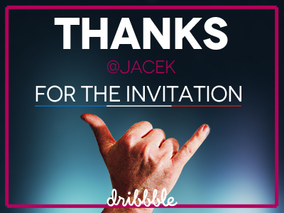 Thanks dribbble invitation roussilhe thanks tim you