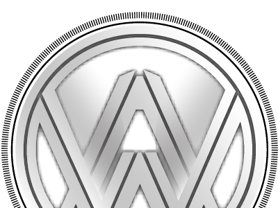 Austin Wyatt logo design badge brand fade gradient initials insignia letters logo seal stroke symbol volkswagen vw