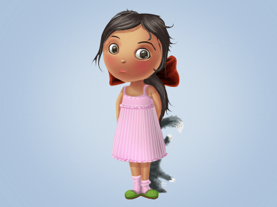 Girl with kitty girl