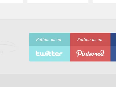 Multiple Social Options corporate facebook follow like logo logos pinterest social social icons twitter ui user experience user interface ux website
