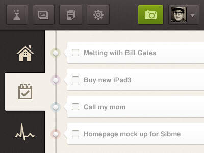 Tasks dashboard mini sidenav tab task task management