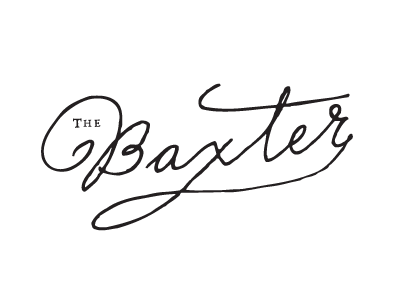 The Baxter branding handwritting ink logo pen script signature vintage