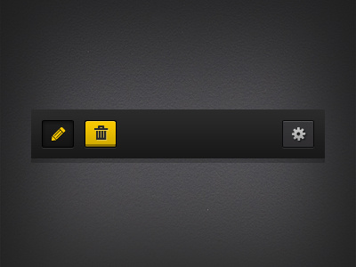 Toolbar Psd actionbar actions bar black buttons freebie freebies gui interface psd software template ui yellow