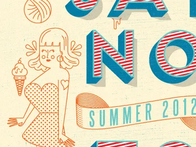 Summer Girls illustration typography
