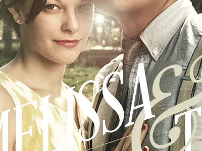 Slideshow overlay ampersand photograph script typography wedding