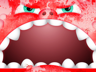Monsto bloodbath consumerism gluttony mouth violence yumness