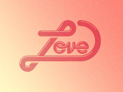 Love juicy love red type