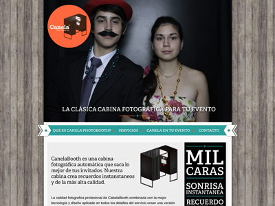 Canela Web mockup photobooth texture web