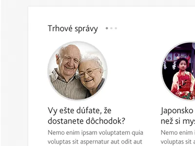 News Listing Carousel carousel circle listing news paging photo