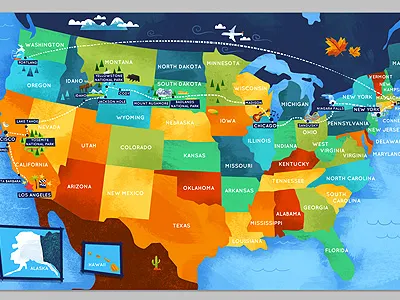 USA Map illustration map usa