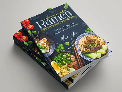 Homemade Ramen Cookbook Cover Design arfin mehedi best ramen cookbook book cover book cover design branding cookbook cookbook cover cover design design ebookcover graphic design illustration kindlecover paperback print book ramen ramen book cover ramen cookbook ramen recipe ramen recipe book