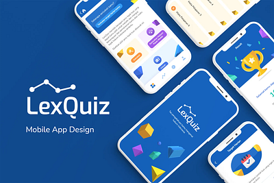 LexQuiz Elevate Your Law Knowledge - Mobile App Design creativedesign designcommunity designinspiration designportfolio digitaldesign edtech educationdesign lawstudents lawstudy learningapp legaltech mobileappdesign quizapp quizplatform studytools techdesign uidesign userexperience uxdesign visualdesign