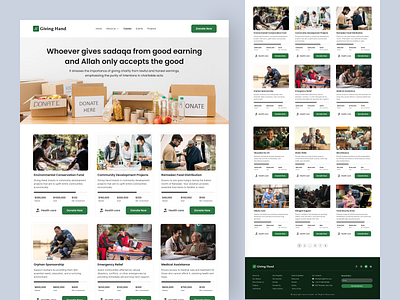 Giving Hand - Causes page causes charity charitywebsite clean clean layout design system donationplatform donations earth fund foundries minimal platform typography ui ui design ux design web app web design web layout webdevelopment