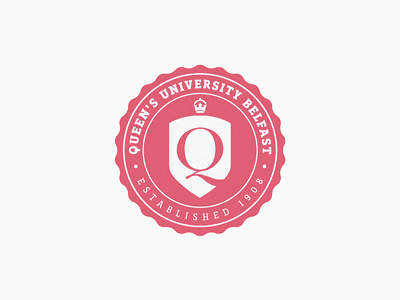 QUB T-Shirt Design badge college fashion qub queens university belfast tshirt university varsity
