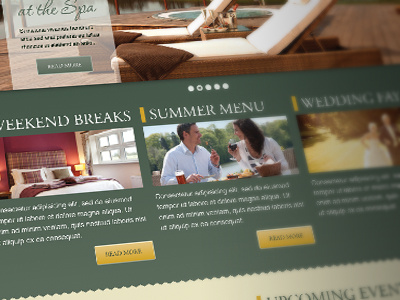 Hotel web visuals client work mock up visual web