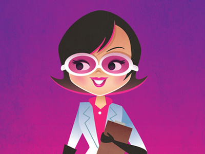 Scientist Girl character design girl retro scientist