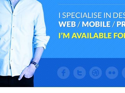 Trent McBride Personal Website blue font icon lato mcbride media online personal photo portfolio site social text texture trent type web white yellow