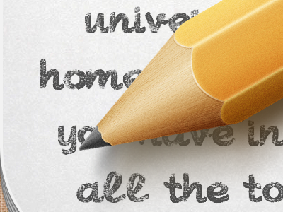 Pencil paper pencil realistic text texture wood yellow